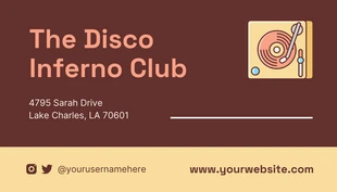 Brown and Yellow DJ Club Business Card - Seite 2
