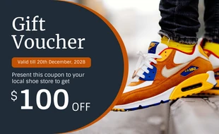 business  Template: Modern Shoe Discount Voucher