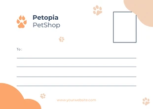 White and Orange Pet Shop Direct Mail Postcard - Página 2
