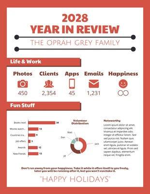 Free  Template: Year in Review