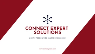 Free  Template: Weiße und rote moderne professionelle Connect-Networking-Visitenkarte