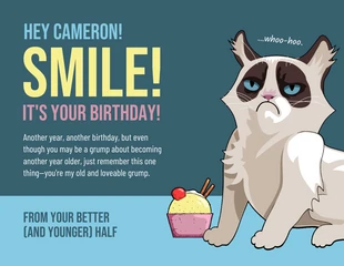 Free  Template: Kostenlos herunterladbare Geburtstagskarte
