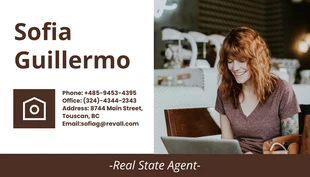 Free  Template: Photo Realtor Business Card