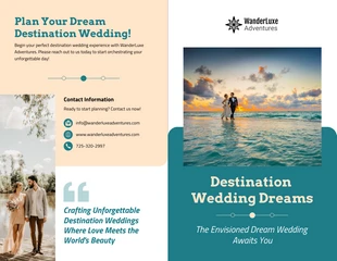 Free  Template: Modello di brochure per matrimonio di destinazione