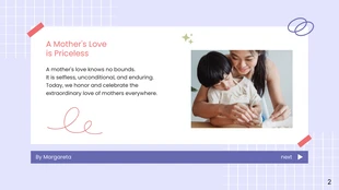 Purple light simple happy mother day presentation - Página 2