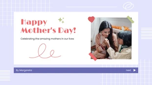 Free  Template: Apresentação simples e feliz do dia das mães de luz roxa