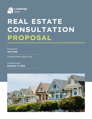 premium  Template: Modern Blue Yellow Gray Real Estate Proposal