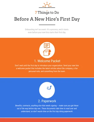business  Template: Hire's First Day