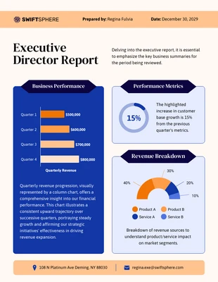 business  Template: Executive Director Report Template