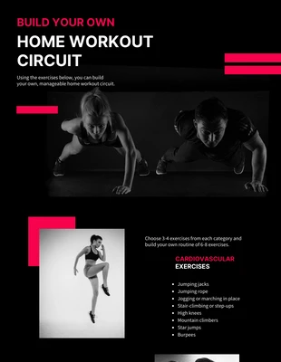 Home Workout Circuit Infographic