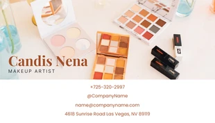Brown Simple Photo Make-Up Artist Business Card - page 2