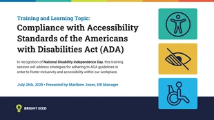 business and accessible Template: ADA Compliance Training Company Presentation
