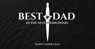Free  Template: Father's Day Game of Thrones Facebook Post