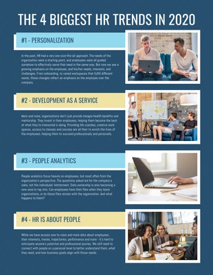 business  Template: Elenco fotografico delle tendenze HR Infografica