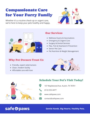 premium  Template: Volantino aziendale per clinica veterinaria