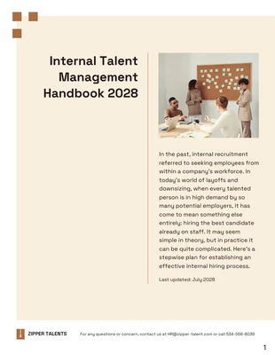 business  Template: Manuale di gestione dei talenti interni