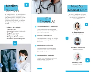 Blue Modern Medical Tri-fold Brochure - صفحة 2