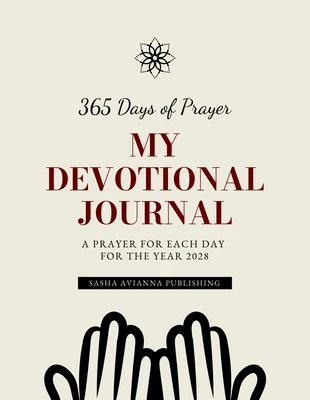 Free  Template: Yellow Simple Illustration Prayer Journal Book Cover