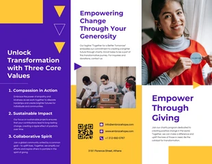 premium  Template: Modern Bright Volunteering Charity Brochure