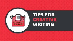 Free  Template: Rotes Blog-Banner für kreatives Schreiben