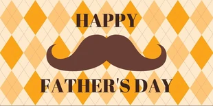 Free  Template: Mustache Father's Day Twitter Post