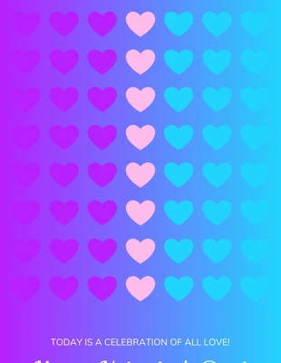Free  Template: Post Pinterest di San Valentino con cuori gradienti