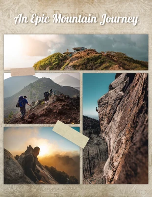 Free  Template: Light Brown Classic Photo Travel Collages