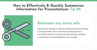 business  Template: Green Summarize Presentations Tips Facebook Post