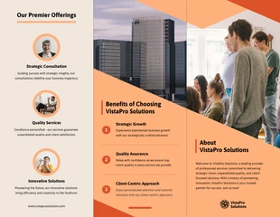 Professional Orange Corporate Tri-fold Brochure - Página 2