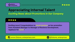 Free  Template: Bulletin d'information de l'entreprise sur la promotion de l'appréciation des talents internes