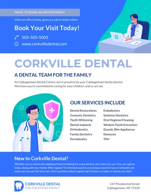 Free  Template: Professioneller Dental-Flyer
