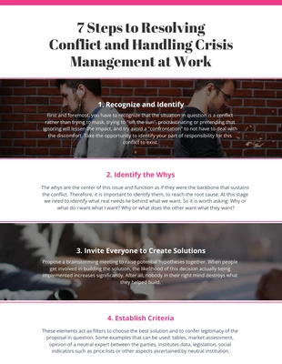 business  Template: 7 Steps Conflict Resolution Infographic Template