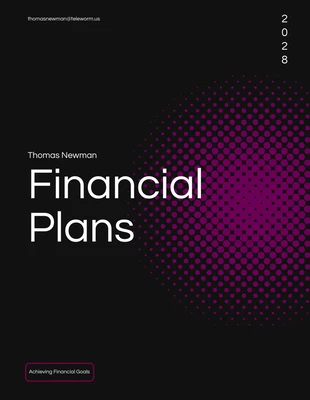 Free  Template: Planos Financeiros Vermelho Escuro