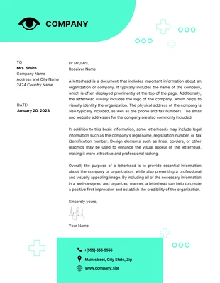 Free  Template: White And Light Green Minimalist Playful Doctor Letterhead Template