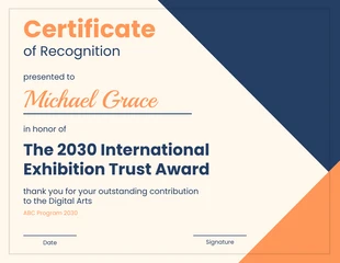 premium  Template: Modern Certificate of Recognition