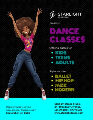 Free Template: Dance Class Flyer Template