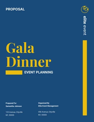 Free  Template: Event Proposal Gala Dinner