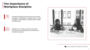 Red and White Disciplinary Training Business Presentation Template - page 3