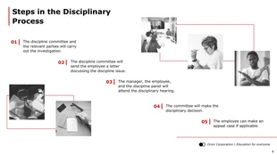 Red and White Disciplinary Training Business Presentation Template - Pagina 6
