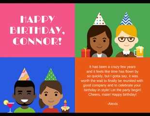 Free  Template: Modèle de carte d'anniversaire