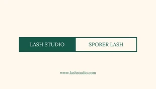 Free  Template: Light Yellow And Green Simple Lash Business Card