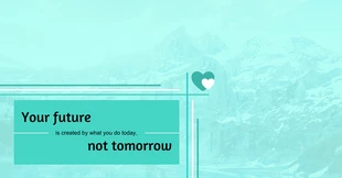Free  Template: Turquoise Inspirational Quotes LinkedIn Banner