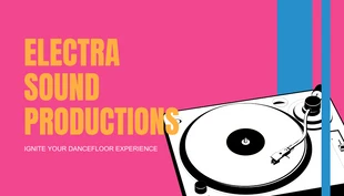 Free  Template: Biglietto da visita per eventi DJ giocoso minimalista rosa e blu
