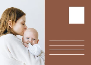 White And Brown Simple Photo Collage Happy Mother's Day Postcard - Pagina 2