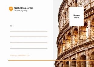 White and Brown Travel Agency Direct Mail Postcard - Pagina 2