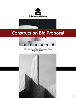 Free  Template: Modelo de propuesta de construcción