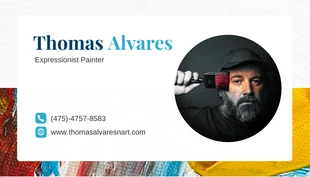 White Modern Professional Painting Business Card - Pagina 2