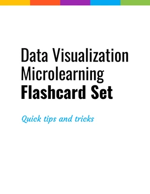 Free  Template: Conjunto de flashcards de microaprendizagem de visualização de dados