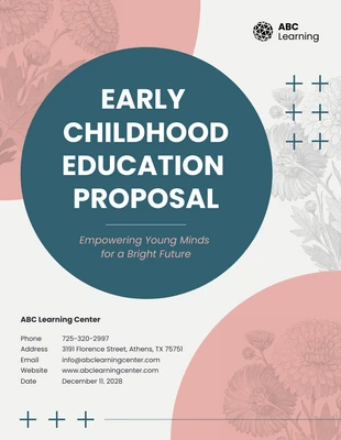 premium  Template: Early Childhood Education Proposal