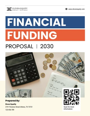 premium  Template: Vorschlag zur finanziellen Finanzierung